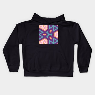 Kaleidoscope Pattern of Blue, Purple, Orange and Pink Kids Hoodie